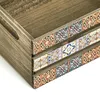 ZELLER Cassa di legno a mosaico 32x22x13, 5cm Anteprima dell’immagine prodotto 2