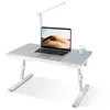 Faltbar Kompakter Computertisch mit LED-Tischlampe& Produktbild-Vorschau 1