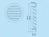 Aluminium Wetterschutzgitter mit Flansch : Ø 100 mit Produktbild-Vorschau 2
