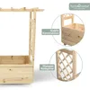 holz4home® Pflanzkasten S mit Dach aus Tannenholz inkl. Produktbild-Vorschau 6