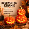 2er-Set Halloween Keramik Kürbis – LED beleuchtet, Produktbild-Vorschau 4