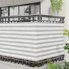 vidaXL Osłona balkonowa, jasnoszara i biała, 110 x 800 cm, Podgląd zdjęcia produktu 3