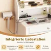 COSTWAY Toaletka, stolik kosmetyczny z oświetleniem LED, Podgląd zdjęcia produktu 5