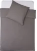 A top-down view of a duvet cover and pillowcase set on a white background. Produktbild-Vorschau