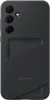 A black Samsung phone case with a standing grip. Produktbild-Vorschau