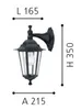 EGLO Applique da esterno Laterna 4 Fino a 60 W Nero 22467 Anteprima dell’immagine prodotto 16