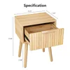 FCH Table de chevet, lot de 2, avec tiroir, tannée, table Voir les images du produit 3