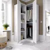 Dmora Guardaroba 2 Ante Aser 92.5x184h cm Bianco, Anteprima dell’immagine prodotto 3