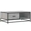 Tavolino grigio Sonoma 90x57x35 cm in legno e metallo Anteprima dell’immagine prodotto 1