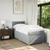 Boxspringbett mit Matratze Hellgrau 90x190 cm Stoff Produktbild-Vorschau 3