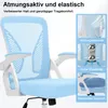Bürostuhl ergonomisch mit Mesh-Rückenlehne, 90° klappbare Produktbild-Vorschau 8