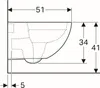 Geberit Wand-Tiefspül-WC Acanto spülrandlos, 4,5 / 6 Liter Produktbild-Vorschau 14
