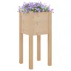 vidaXL Fioriera 31x31x70 cm in legno di pino massiccio Anteprima dell’immagine prodotto 3