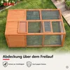 Faltbarer Kaninchenstall Braun mit Freilaufgehege & Produktbild-Vorschau 7