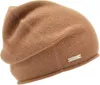 Seeberger Strickmütze-Beanie aus 100% Kaschmir mit Rollrand in braun