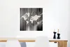 MuchoWow® Poster Weltkarte - Holz - Schwarz - Weiß 50x50 cm Produktbild-Vorschau 5