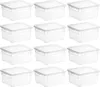 A grid of clear plastic storage boxes with lids. Produktbild-Vorschau