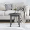 vidaXL Stolik kawowy szary Ø 45x40 cm lite drewno sosnowe Podgląd zdjęcia produktu 3