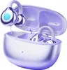A pair of purple and silver wireless earbuds with their charging case open, displayed on a white background. Produktbild-Vorschau