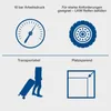 Diagrams and icons illustrating product features. Produktbild-Vorschau