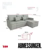 BroMARKT Ecksofa mit Schlaffunktion Atlantic Grau Cord Produktbild-Vorschau 7