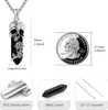 Totenkopf Kette 925 Sterling Silber Rose Kristall Anhänger Produktbild-Vorschau 3