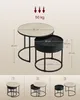 VASAGLE Couchtisch rund, 2er Set, Beistelltisch, Satztisch, Produktbild-Vorschau 7