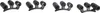 Four sets of black knobs, each set containing three knobs connected by a black plastic base. Produktbild-Vorschau