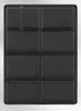 A black outdoor seat cushion is shown from a top-down perspective. Produktbild-Vorschau