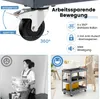 3-poschodový kovový vozík na kolieskach s ergonomickou Náhľad obrázku produktu 4