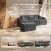 VASAGLE Modulares Sofa und Hocker Set, Chenille, Grau Produktbild-Vorschau 4