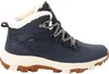 A single blue winter boot with white fur lining and a brown sole. Produktbild-Vorschau