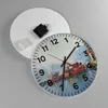 Wanduhr - Rund - Glasuhr - Hafen Laterne Boot - 30x30cm - Produktbild-Vorschau 2