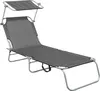 Aga Garten-Liegestuhl MR4254-Grey mit Baldachin Produktbild-Vorschau 1