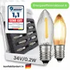 10x LED Filament 34V/0,2W E10 Ersatz-Lämpchen statt 3W für Produktbild-Vorschau 1