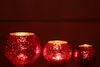 Windlicht Kugel Rissig Glas Perle-Effekt Rot Large Produktbild-Vorschau 4