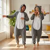 Onesie Kigurumi Pyjama Kostüm für Erwachsene Hai M: Produktbild-Vorschau 8