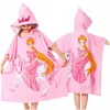 Kinder-Poncho-Handtuch mit Kapuze 120x60 cm – Produktbild-Vorschau 1