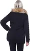 Damen Winterjacke Fellimitat Langarm Jacke Outerwear; Produktbild-Vorschau 5