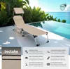 tectake® Aluminium Sonnenliege Lorella gepolstert, klappbar Produktbild-Vorschau 2