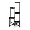 A black metal plant stand with five tiers. Produktbild-Vorschau