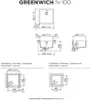 Technical drawings and installation instructions for a sink. Produktbild-Vorschau