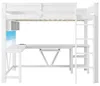 Cama alta de 90 x 200 cm con escritorio, luces LED de 7 Vista previa de la imagen del producto 19