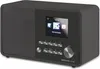 A black Imperial i110 internet radio is shown from a three-quarter front view against a light gray background. Produktbild-Vorschau