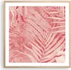 Gerahmtes Poster - Rahmen in heller Eiche - Rosa Blätter Produktbild-Vorschau 1