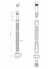 60cm M10 x 3/8" palce BSP černý nylonový opletený ohebný Náhled obrázku produktu 4