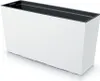 A white rectangular planter box with a black interior, shown on a white background. Anteprima dell’immagine prodotto