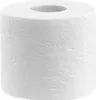A roll of white toilet paper with a floral pattern embossed on it, shown against a white background. Produktbild-Vorschau