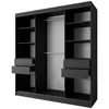 BEAUTYSOFA | Kleiderschrank 200 cm VIVA II Schwarz, Schrank Produktbild-Vorschau 3