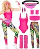 BIQIQI 80er Jahre Outfit Damen Set Retro Trainingsanzug Produktbild-Vorschau 1